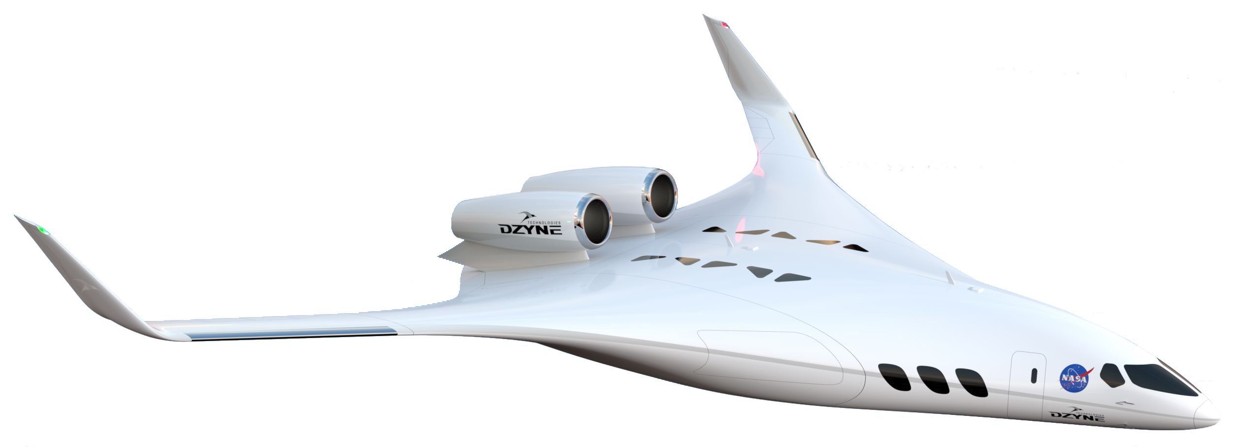 Artist concept of the Dzyne blended wing body (BWB)