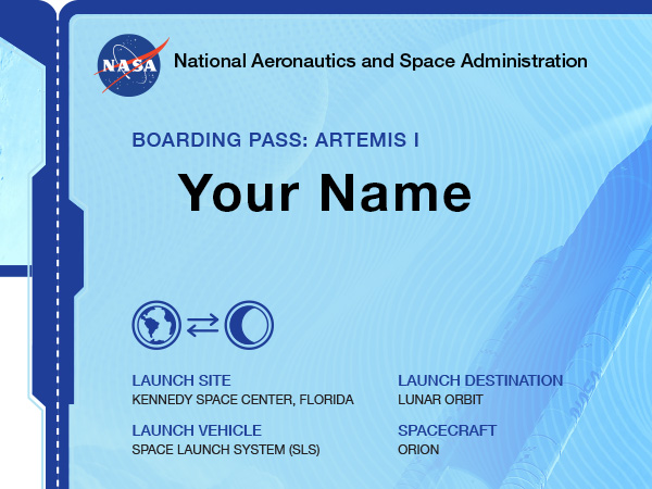 Sign up to send your name around the Moon