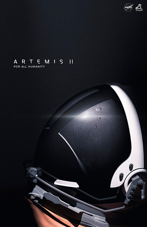 Poster of Artemis Astronaut Helmet