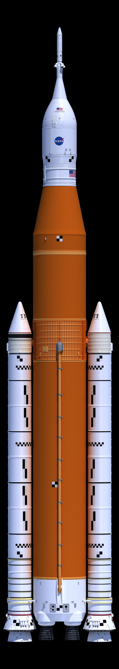 space launch system side view